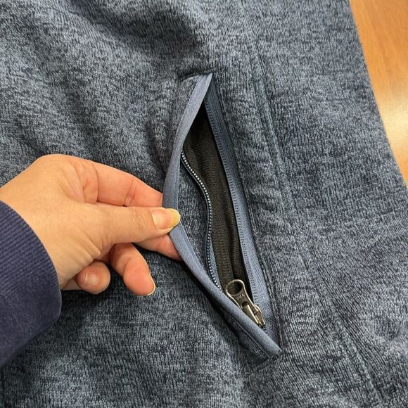 Orvis Men's Classic Fleece Full Zip Sweater Vest Navy Blue Size XL - Picture 5 of 11